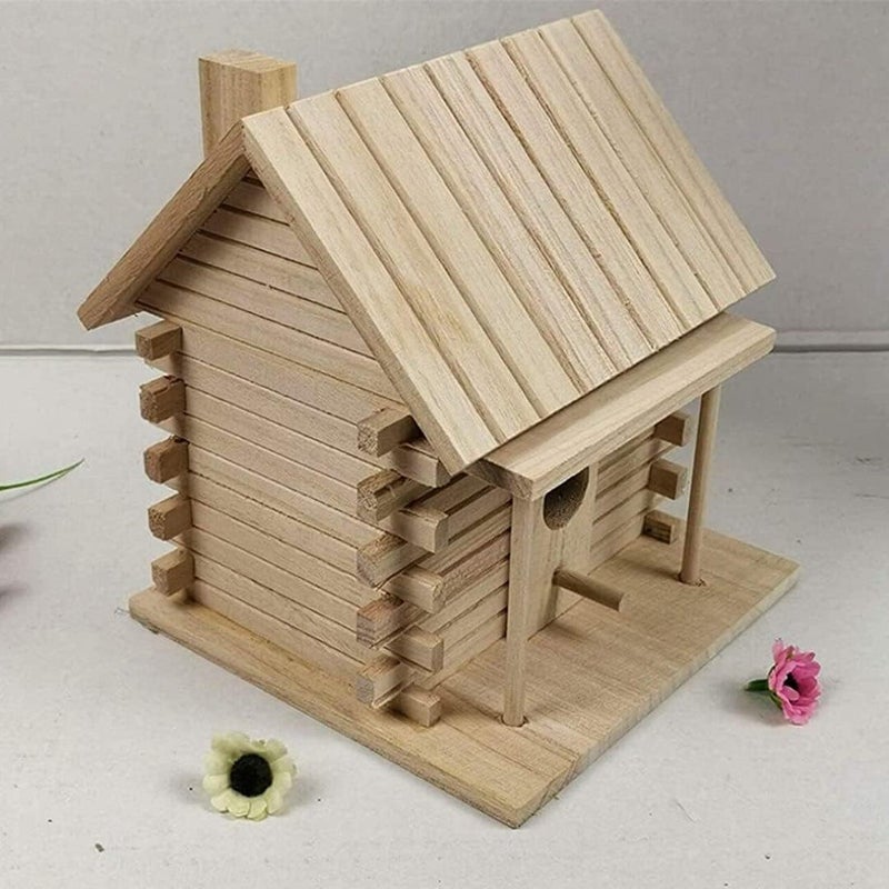 woobles Birdhouse, Wooden Hanging Bird House, Bird Breeding Nesting Box, Outdoor Nest Hut Garden Decorations for Wild Birds - Image 4